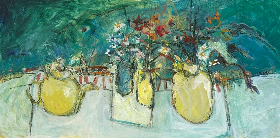 cross pots of twigs